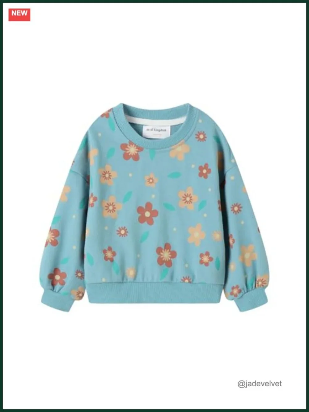 Little Girls Cotton Crewneck Sweatshirt Sunflower